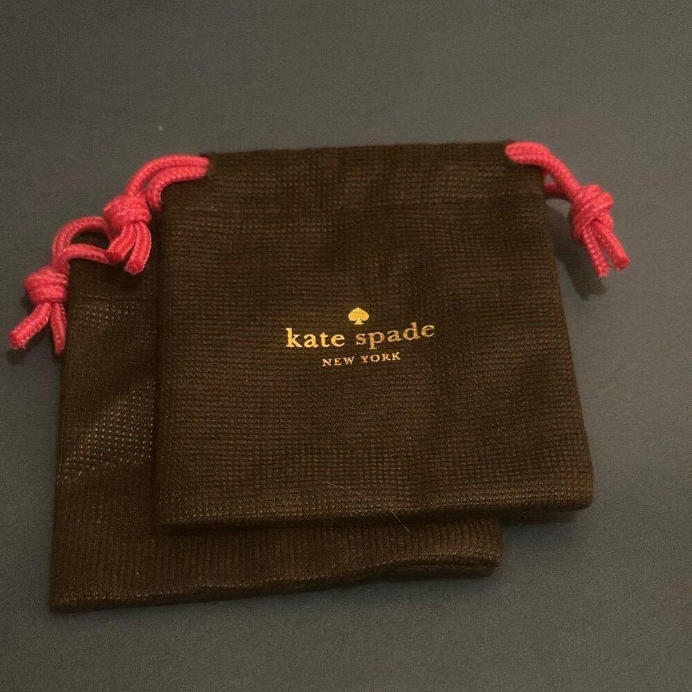 Two (2) Kate Spade dust bags for Stud Earrings (pre death collection, Bag Only)